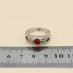 انگشتر چند سنگ نقره دست ساز زنانه و مردانه طرح فلاح + حرز امام جواد (ع) - Image 4