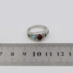 انگشتر چند سنگ نقره دست ساز زنانه و مردانه طرح فلق + حرز امام جواد (ع) - Image 4