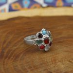 انگشتر چند سنگ نقره زنانه دست ساز طرح سحر + حرز امام جواد (ع) - Image 2