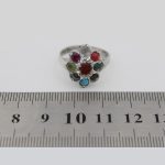 انگشتر چند سنگ نقره زنانه دست ساز طرح سحر + حرز امام جواد (ع) - Image 5