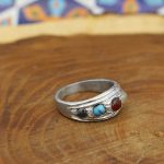 انگشتر چند سنگ نقره دست ساز زنانه و مردانه طرح مجیر + حرز امام جواد (ع) - Image 2