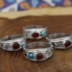 انگشتر چند سنگ نقره دست ساز زنانه و مردانه طرح مجیر + حرز امام جواد (ع) - Image 3