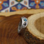 انگشتر چند سنگ نقره دست ساز زنانه و مردانه طرح مجیر + حرز امام جواد (ع) - Image 4