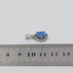 گردنبند توپاز الماس تراش زنانه نقره طرح فلور - Image 4