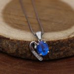 گردنبند توپاز الماس تراش زنانه نقره طرح بهاره - Image 2