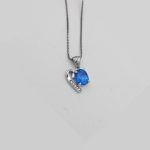 گردنبند توپاز الماس تراش زنانه نقره طرح بهاره - Image 3