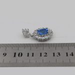 گردنبند توپاز الماس تراش زنانه نقره طرح متین - Image 4