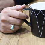 انگشتر فیروزه نیشابوری نقره مردانه دست ساز طرح زادان - Image 4