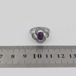 انگشتر آمیتیست الماس تراش نقره زنانه طرح اریکا - Image 4