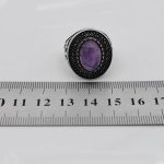 انگشتر آمیتیست نقره مردانه طرح یاسر - Image 4