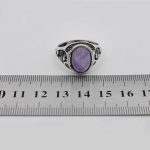 انگشتر آمیتیست نقره مردانه طرح ناصر - Image 4