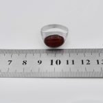 انگشتر عقیق سرخ نقره دست ساز مردانه و زنانه طرح بدر + حرز امام جواد (ع) - Image 5