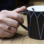 انگشتر عقیق سرخ نقره دست ساز مردانه و زنانه طرح بدر + حرز امام جواد (ع) - Image 4