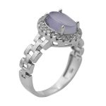 انگشتر عقیق کبود یمنی نقره زنانه طرح جمیله