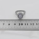 انگشتر عقیق کبود یمنی نقره زنانه طرح جمیله - Image 4