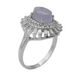 انگشتر عقیق کبود یمنی نقره زنانه طرح حمیده