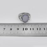 انگشتر عقیق کبود یمنی نقره زنانه طرح زیور - Image 4