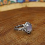 انگشتر عقیق کبود یمنی نقره زنانه طرح آزیتا - Image 3