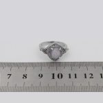 انگشتر عقیق کبود یمنی نقره زنانه طرح آزیتا - Image 4