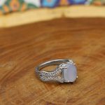 انگشتر عقیق کبود یمنی نقره زنانه طرح آتوسا - Image 3