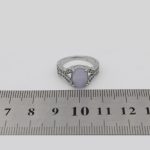 انگشتر عقیق کبود یمنی نقره زنانه طرح آتوسا - Image 4