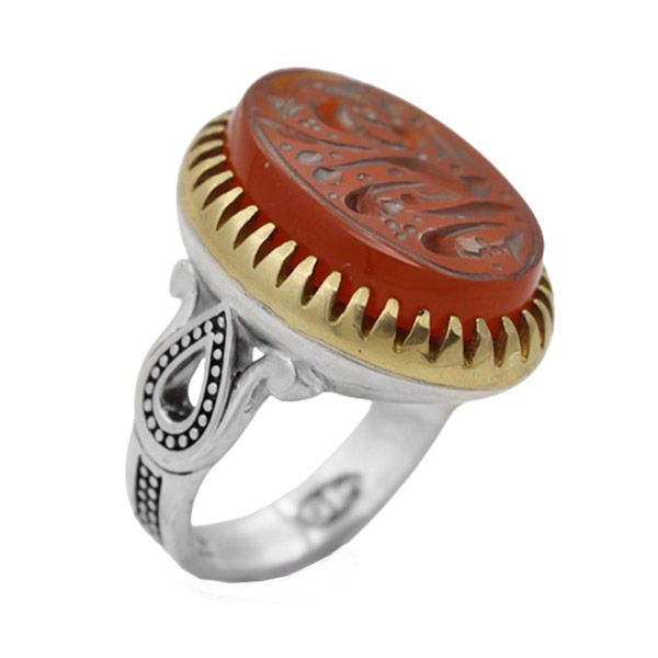 4-1-1663red-agate-gharib-toos-man-ring (1) انگشتر عقیق سرخ