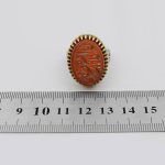 انگشتر عقیق سرخ نقره مردانه طرح یا امام رضا (ع) - Image 5