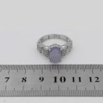 انگشتر عقیق کبود یمنی نقره زنانه طرح آتریسا - Image 4