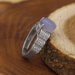 انگشتر عقیق کبود یمنی نقره زنانه طرح آتریسا - Image 3