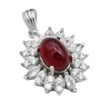 گردنبند عقیق سرخ نقره زنانه طرح رابعه