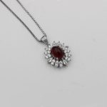 گردنبند عقیق سرخ نقره زنانه طرح رابعه - Image 3