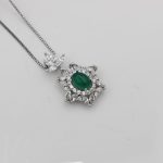 گردنبند عقیق سبز نقره زنانه طرح رخشان - Image 3