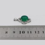 گردنبند عقیق سبز نقره زنانه طرح سوده - Image 4