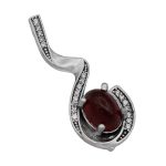 گردنبند عقیق سرخ نقره زنانه طرح نازنین