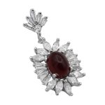 گردنبند عقیق سرخ نقره زنانه طرح مهری