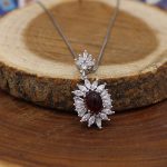 گردنبند عقیق سرخ نقره زنانه طرح مهری - Image 2