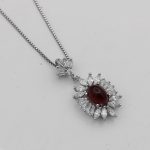 گردنبند عقیق سرخ نقره زنانه طرح مهری - Image 3