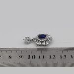 گردنبند یاقوت کبود الماس تراش نقره زنانه طرح سونا - Image 4