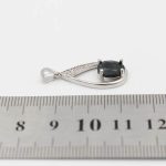 گردنبند یاقوت کبود الماس تراش نقره زنانه طرح ساره - Image 4