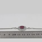 دستبند یاقوت سرخ الماس تراش نقره زنانه طرح هدیه - Image 3