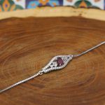 دستبند گارنت الماس تراش نقره زنانه طرح گلناز - Image 2