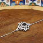 دستبند گارنت الماس تراش نقره زنانه طرح گلنوش - Image 2