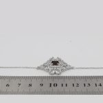 دستبند گارنت الماس تراش نقره زنانه طرح گلنوش - Image 3