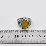 انگشتر شرف الشمس نقره مردانه طرح منصور + حکاکی - Image 5