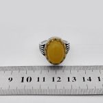 انگشتر شرف الشمس نقره مردانه طرح شفیع + حکاکی - Image 5