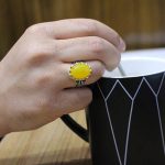 انگشتر شرف الشمس نقره مردانه طرح شفیع + حکاکی - Image 4