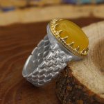 انگشتر شرف الشمس نقره مردانه طرح رولکسی هومان + حکاکی - Image 3