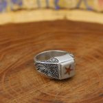 انگشتر حرز امام جواد (ع) نقره مردانه دست ساز طرح شاهرخ - Image 2