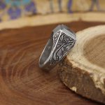 انگشتر حرز امام جواد (ع) نقره مردانه دست ساز طرح شاهرخ - Image 3