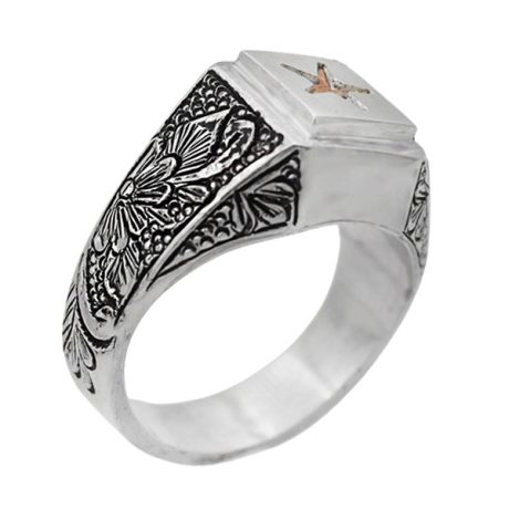 انگشتر حرز امام جواد (ع) نقره مردانه دست ساز طرح گوهرشاد